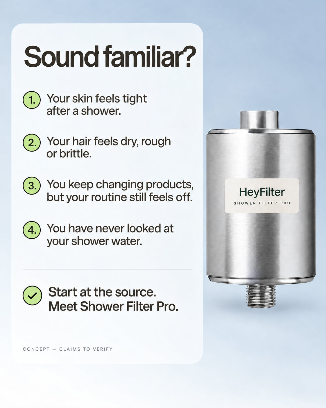 HeyFilter — 04-recognisable-problems — concept ter verificatie